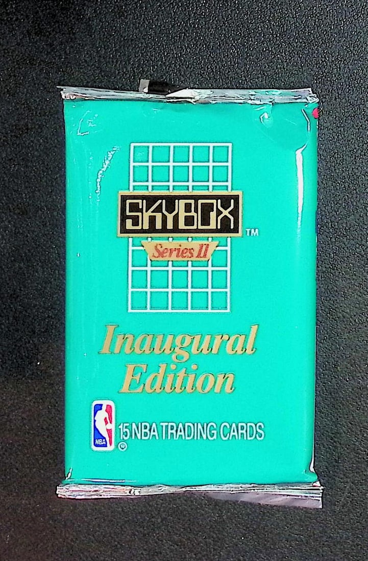 1990 Skybox SERIES 2 Innaugural Edition Basketball Vintage Basketball Retail Box Wax Pack: Vintage Valuable Basketeball NBA Trading & Sports Cards Sold On Line, Michael Jordan, Chicago Bulls, David Robinson Rookie Card, Shawn Kemp Rookie Card, Magic Johnson, Larry Bird, Tim Hardaway RC, Old