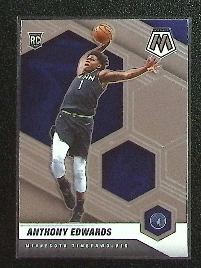 Anthony Edwards Rookie Card 2020-21 Mosaic #201 Minnesota Timberwolves (1 of 2)