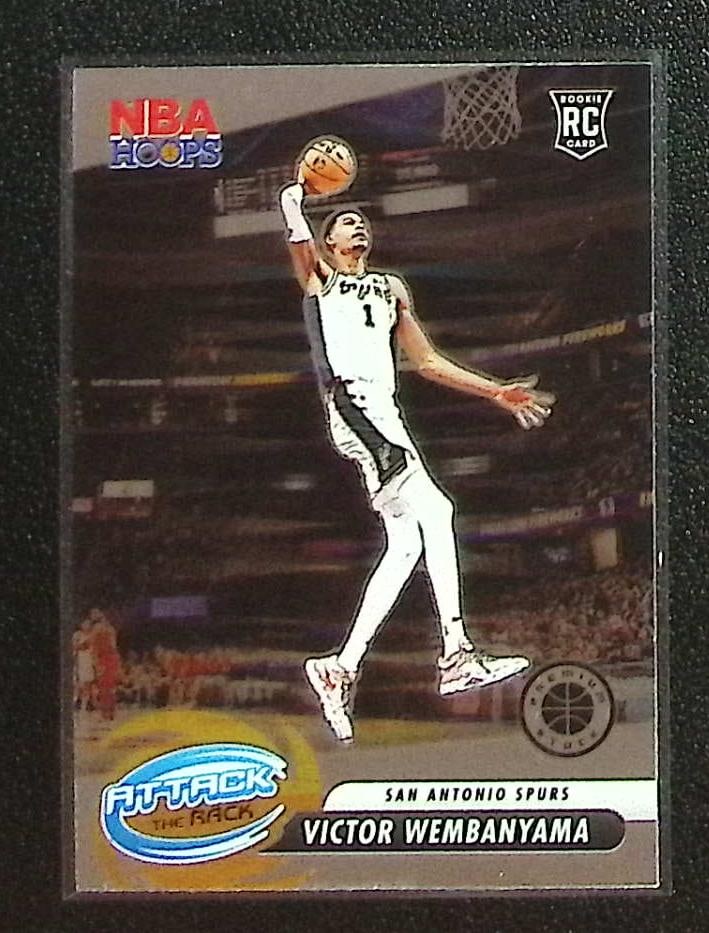 Victor Wembanyama Rookie Card Attack the Rack 2023-24 Premium Stock #3 Spurs (1 of 2)