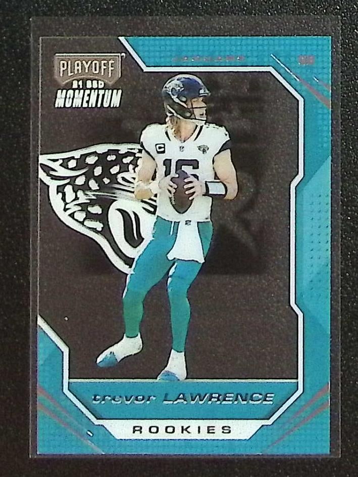 Trevor Lawrence Rookie Card Acetate 2021 Panini Chronicles Playoff #PMR-1 Jaguars: Panini Select, Prizm, Mosaic, Contenders, Zenith, Phoenix, Illusions, Absolute, Rookie NFL Sports Trading Cards, SP, SSP, Cards, Football Cards for Sale Near Me, Superbowl & Hall of Fame Player Cards,