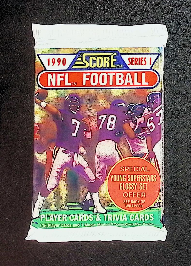 1990 Score Series 1 Vintage Football Card Factory Sealed Retail Box Pack Sports Card (1 of 1)