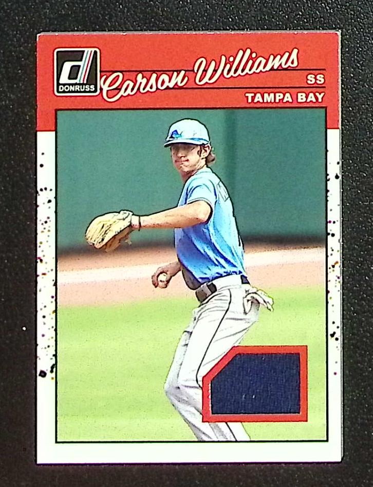 Carson Williams Patch 2023 Donruss #90M-CW Tampa Bay Rays (1 of 2)