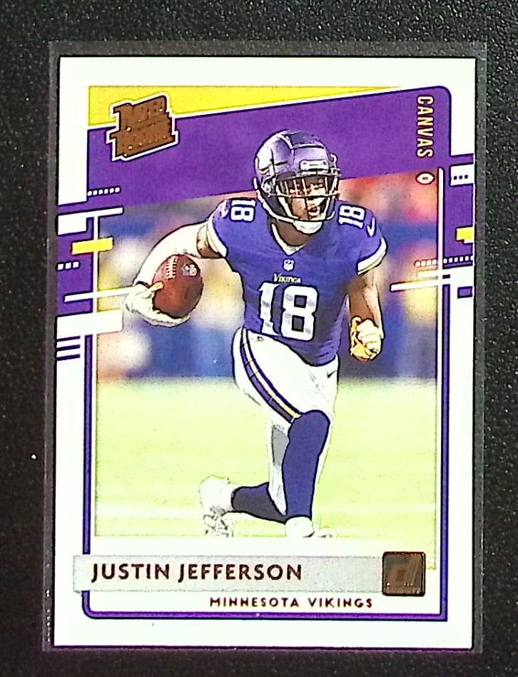 Justin Jefferson Rookie Card Canvas 2020 Donruss #313 Minnesota Vikings (1 of 2)