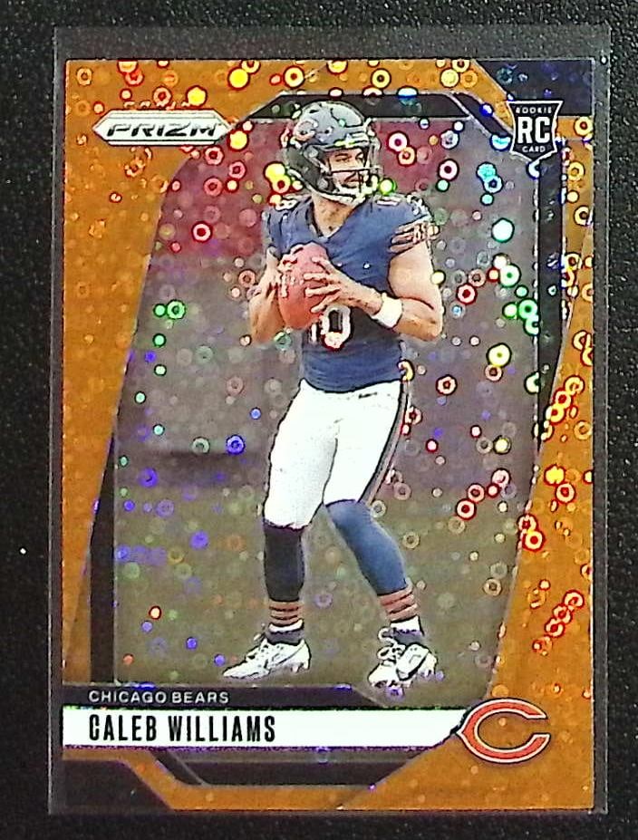 Caleb Williams Rookie Card Orange Disco 2024 Panini Prizm #301 Chicago Bears (1 of 2)