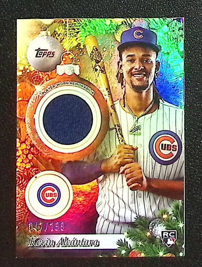 Kevin Alcantara Rookie Patch Purple /199 2025 Topps Holiday #PR-KA Chicago Cubs: Topps Baseball MLB Trading & Sports Cards, Sports Cards for Sale Near Me, World Series & Hall of Fame Players Memorabilia, Refractors, X-Fractors, Numbered, SP, SSP, Valuable Auction Memorabilia Lots 