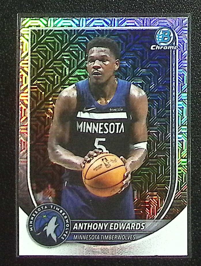 Anthony Edwards Mojo Refractor 2025-26 Bowman Chrome #BCV-103 Timberwolves (1 of 2)