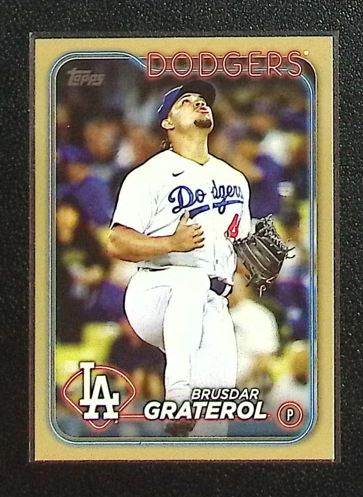 Brusdar Graterol Gold /2024 2024 Topps #225 Los Angeles Dodgers: Topps Baseball MLB Trading & Sports Cards, Sports Cards for Sale Near Me, World Series & Hall of Fame Players Memorabilia, Refractors, X-Fractors, Numbered, SP, SSP, Valuable Auction Memorabilia Lots 