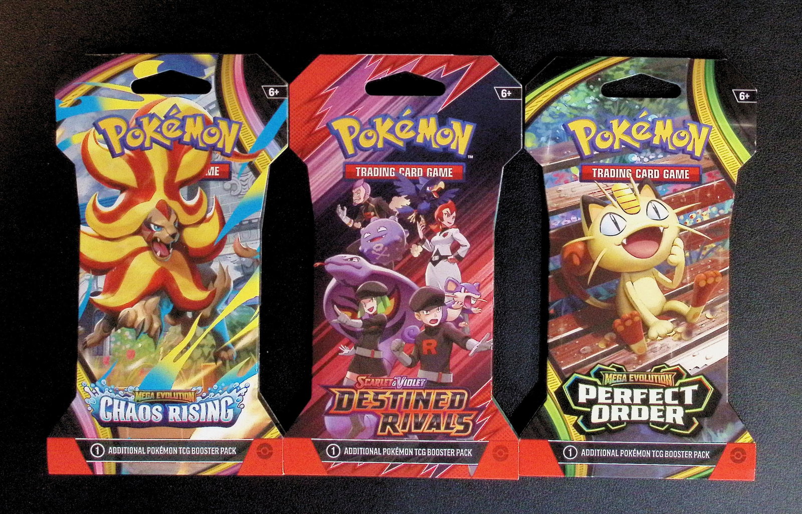 3 COUNT: 1 - Pokemon Chaos Rising, 1 - Destined Rivals, & 1 - Perfect Order Booster Packs (1 of 1)