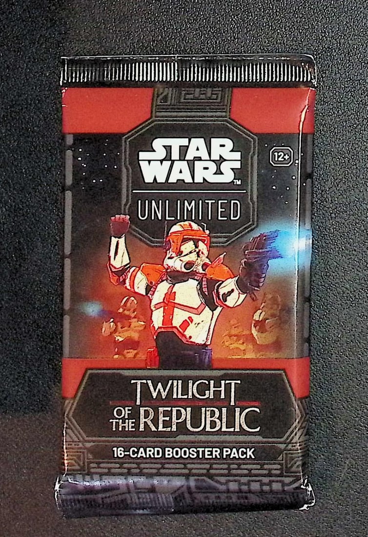 Star Wars Unlimited Twilight of the Republic 16 Card Booster Pack: 1 Rare or Legendary per Pack: Disney TCG, Trading Card Games, 1 Leader, 1 Base/Token, 9 Commons, 3 Uncommon, 1 Rare or Legendary, & 1 Premium Foil Card Per Pack. Darth Vader, Luke Skywalker, Princess Leia, Mandalorian, Yoda, Grogu