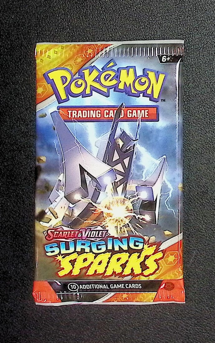 Pokemon Scarlet & Violet Surging Sparks 10 Card TCG Booster Pack, Charizard, Pikachu, Holo: Pokemon Trading Card Game Cards, Charizard, Pikachu, Mewto, EX, Referse Holo, Holo Rare Cards, Secret Rare Cards, Full Art Cards, Evee, 3 Stars Ultra Rare Cards, Double Rare, Illustration Rare,