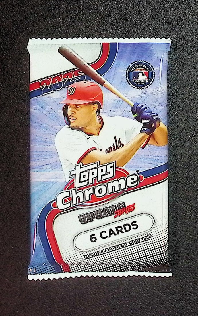 2025 Topps Chrome Update Series Baseball Cards MEGA BOX PACK Sports Cards James Wood Rookie Card: Factory Sealed Topps Baseball MLB Trading & Sports Cards, Rookie Cards in this set are James Wood, Dylan Crews, Speckled, SP, SSP, Variations, Autographs, Chrome, Refractors, Sports Cards for Sale