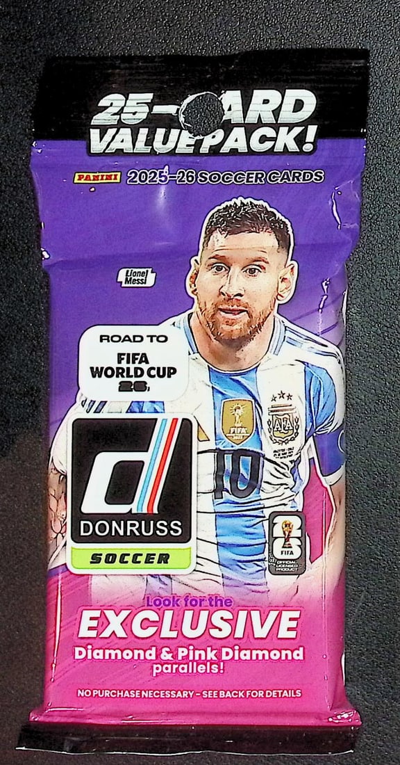 2025 Donruss Soccer Hanger Value Fat Pack: Road to FIFA World Cup: Panini Soccer Trading & Sports Cards, World Cup, Zebra, Sports Cards for Sale Near Me, SP, SSP, Numbered Cards, Auction Lots for Sale on Line