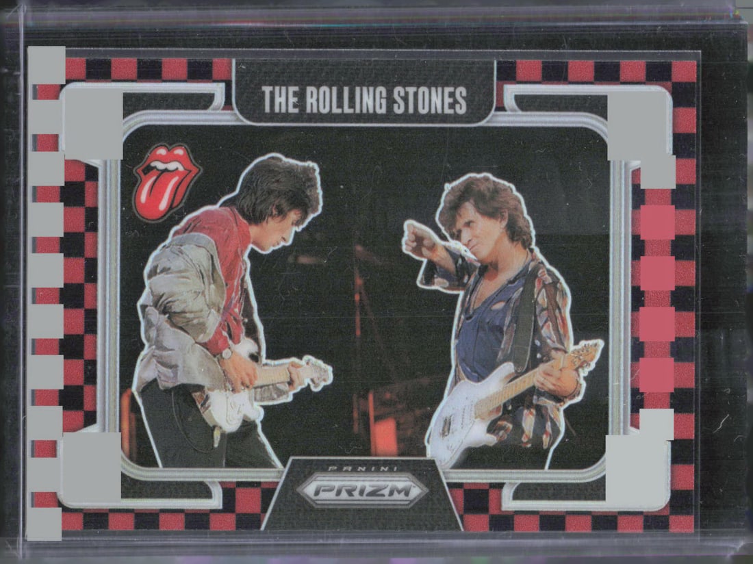 The Rolling Stones /179 Red and Black Checkered Prism Refractor 2025 Panini #66 (1 of 2)