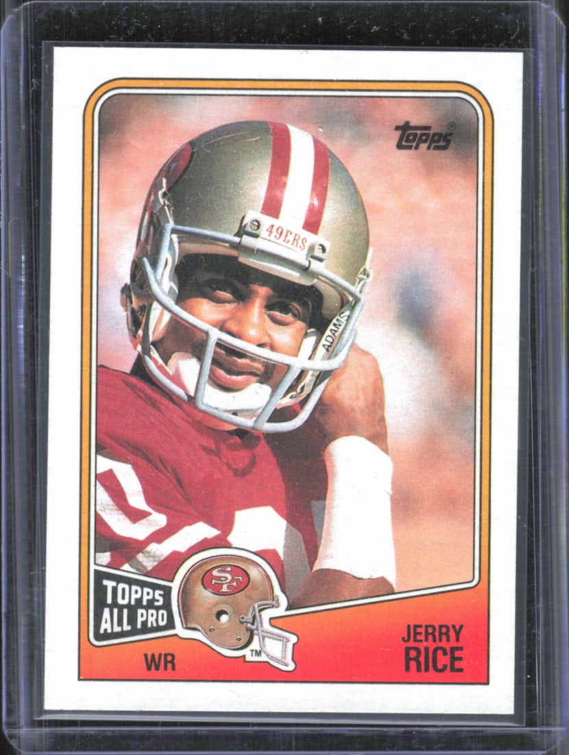 Jerry Rice All Pro 1988 Topps #43: Topps Football NFL Trading Sports Cards, Sports Cards for Sale Near Me, Super Bowl & Hall of Fame Player Cards, Resurgence, Composite, SP, SSP, Valuable Auction Memorabilia Lots For Sale On Line