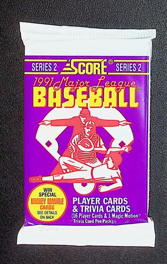 1991 Score Series 2 Vintage Baseball Card Retail Box Pack, Sports Cards (1 of 1)
