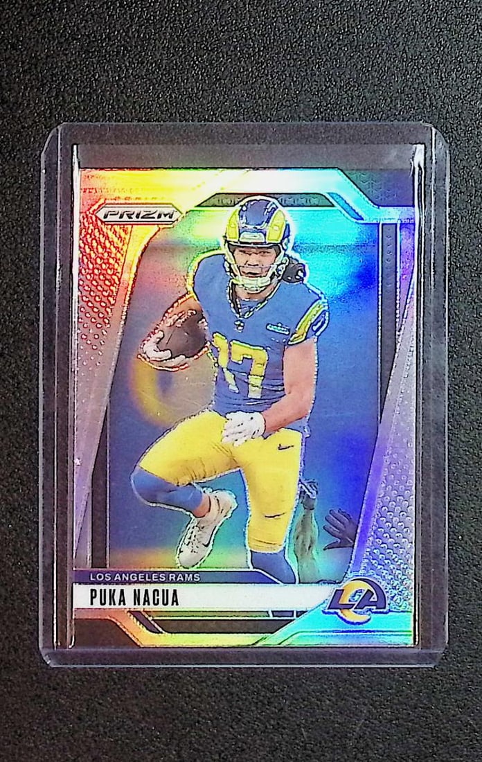 Puka Nacua Silver Prizm 2024 Panini #168: Panini Select, Prizm, Mosaic, Contenders, Zenith, Phoenix, Illusions, Absolute, Rookie NFL Sports Trading Cards, SP, SSP, Cards, Football Cards for Sale Near Me, Superbowl & Hall of Fame Player Cards,