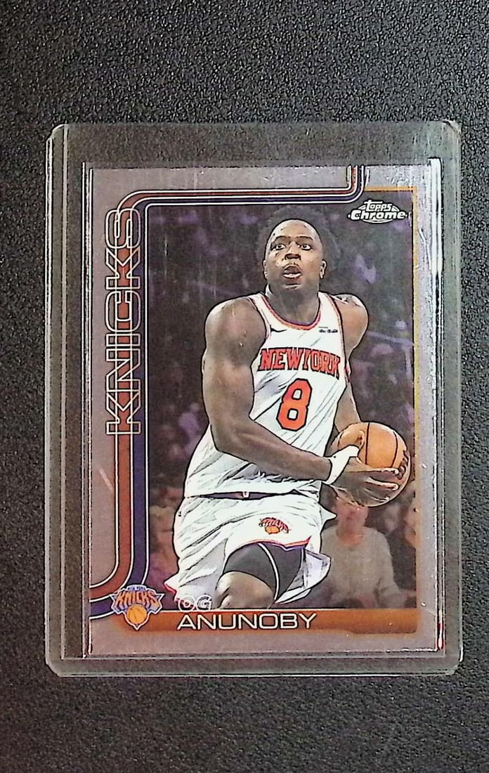 OG Anunoby 2025 Topps Chrome #131: Topps Basketball NBA Trading & Sports Cards, Sports Cards for Sale Near Me, Chrome, Refractor, SP, SSP, Valuable Auction Memorabilia Lots Sold On Line, NBA Championship & Hall of Fame Player Cards