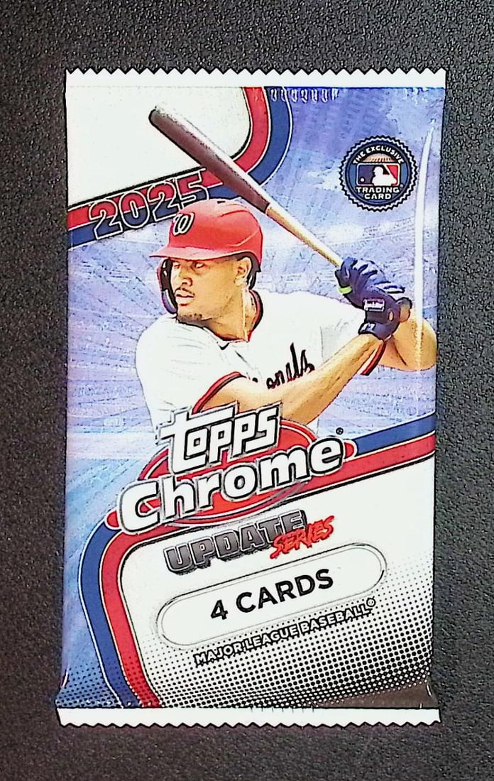 2025 Topps Chrome Update Series Baseball Cards BLASTER BOX PACK Sports Cards James Wood Rookie Card (1 of 1)