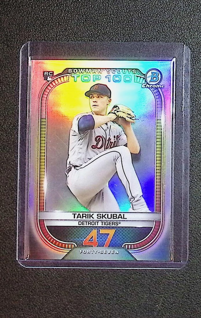 Tarik Skubal Rookie Bowman Scouts Top 100 Refractor 2021 Bowman Chrome #BTP-47 (1 of 2)