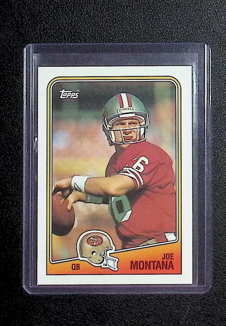Joe Montana 1988 Topps #38: Topps Football NFL Trading Sports Cards, Sports Cards for Sale Near Me, Super Bowl & Hall of Fame Player Cards, Resurgence, Composite, SP, SSP, Valuable Auction Memorabilia Lots For Sale On Line