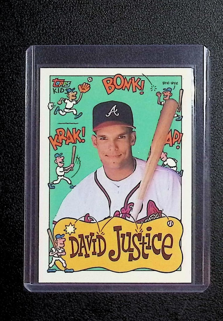 David Justice Topps Kids 1992 Topps #31: Topps Baseball MLB Trading & Sports Cards, Sports Cards for Sale Near Me, World Series & Hall of Fame Players Memorabilia, Refractors, X-Fractors, Numbered, SP, SSP, Valuable Auction Memorabilia Lots 