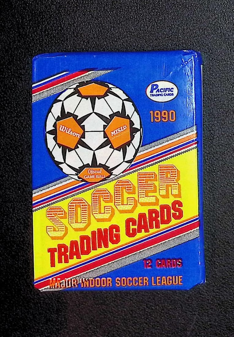 1990 Pacific (MISL) Major Inddor Soccer League Vintage Retail Box Wax Pack: Pacific Soccer MISL Major Indoor Soccer League Trading & Sports Cards, Sports Cards for Sale Near Me, World Cup & Hall of Fame Players Memorabilia, Valuable Auction Memorabilia Lots Sold On Line