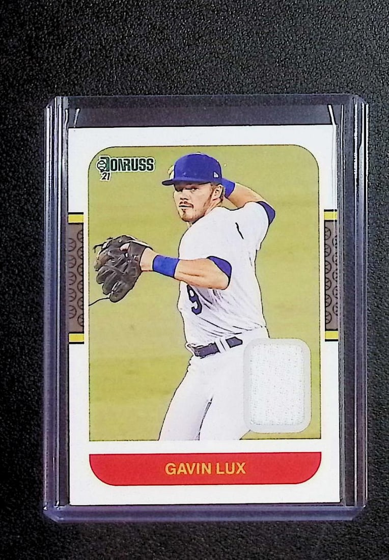 Gavin Lux Game Worn Jersey Relic 2021 Donruss #87M-GL: Donruss Baseball MLB Trading & Sports Cards, Sports Cards for Sale Near Me, Prizm, Mosaic, Select, SP, SSP, Auction Memorabilia Lots for Sale On Line, World Series & Hall of Fame Players, Diamond King