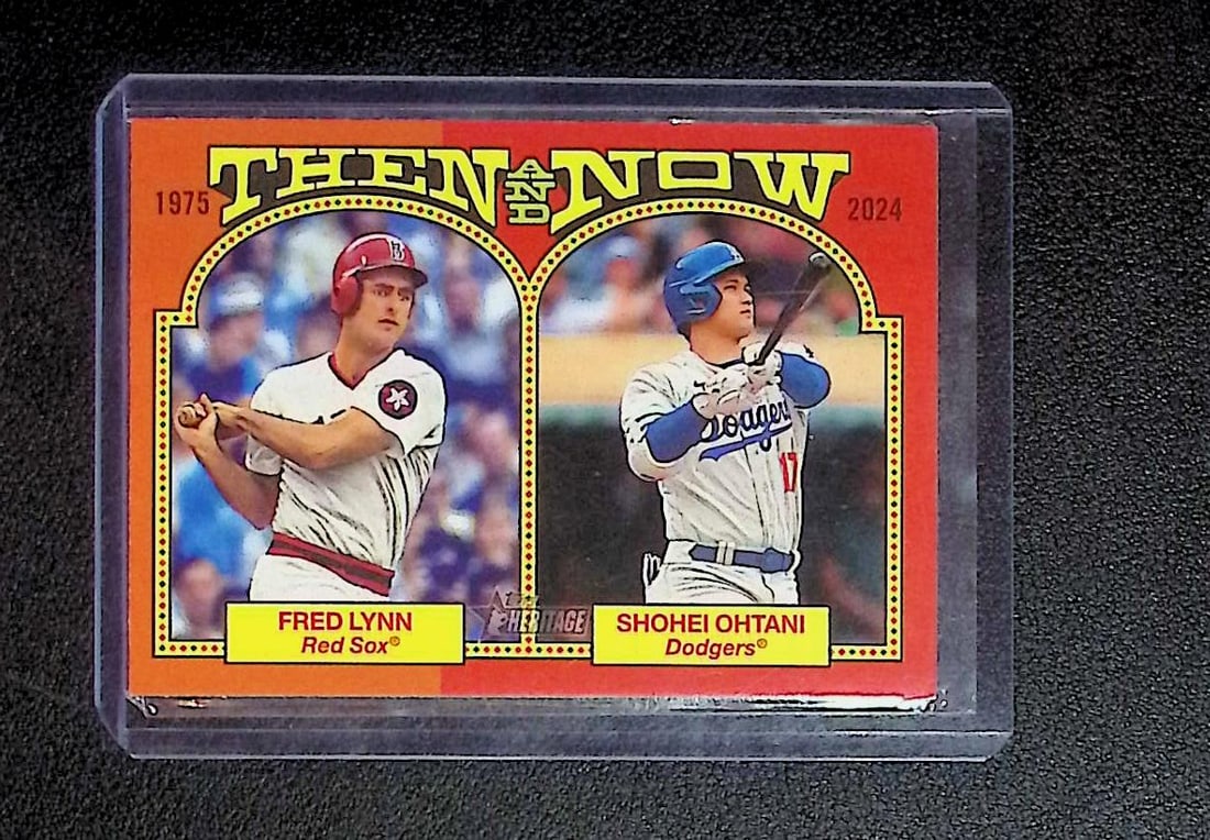 Fred Lynn And Shohei Ohtani Then And Now 2024 Topps Heritage #TAN-8 (1 of 2)