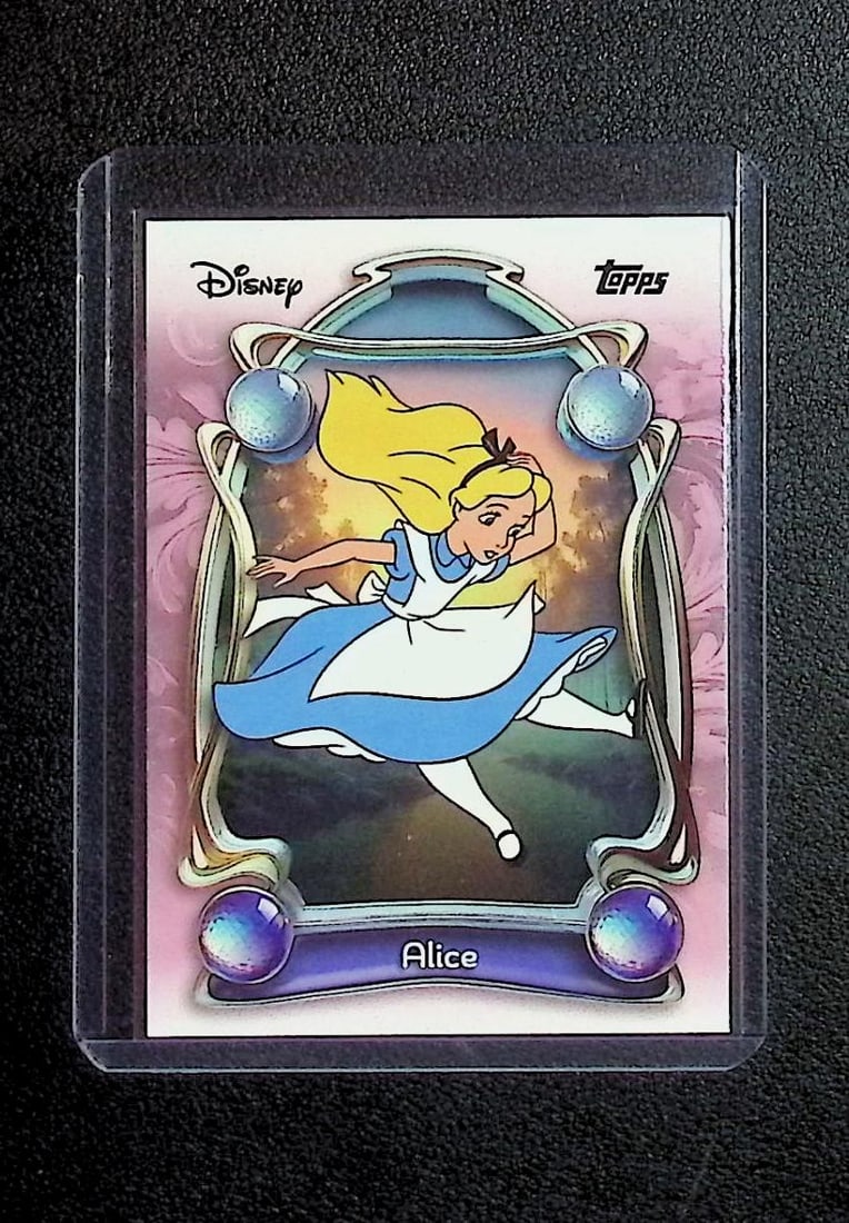 Alice Disney 2025 Topps #17: Disney Topps Trading Cards of Movies & Television Shows, Refractors, Ray Waves, Numbered Rare Cards. Darth Vader, Luke Skywalker, Princess Leia, Mandalorian, Yoda, Grogu, Han Solo, Rebellion, Imperial