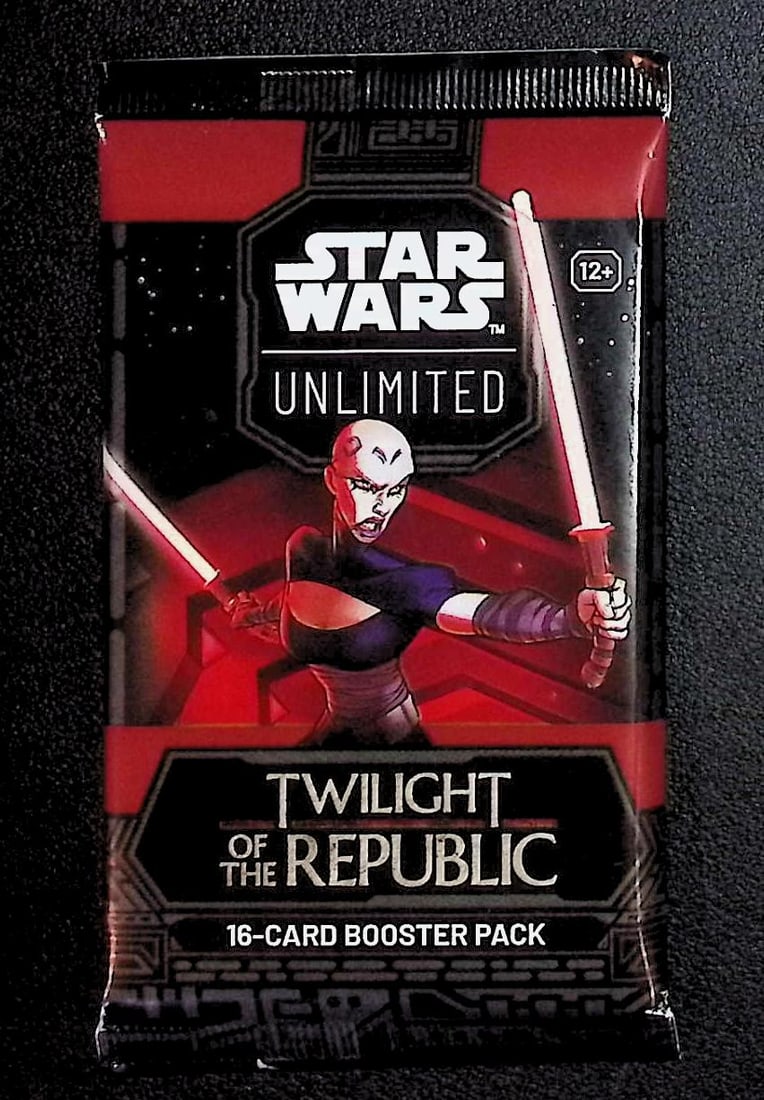 Star Wars Unlimited Twilight of the Republic 16 Card Booster Pack: 1 Rare or Legendary per Pack: Disney TCG, Trading Card Games, 1 Leader, 1 Base/Token, 9 Commons, 3 Uncommon, 1 Rare or Legendary, & 1 Premium Foil Card Per Pack. Darth Vader, Luke Skywalker, Princess Leia, Mandalorian, Yoda, Grogu