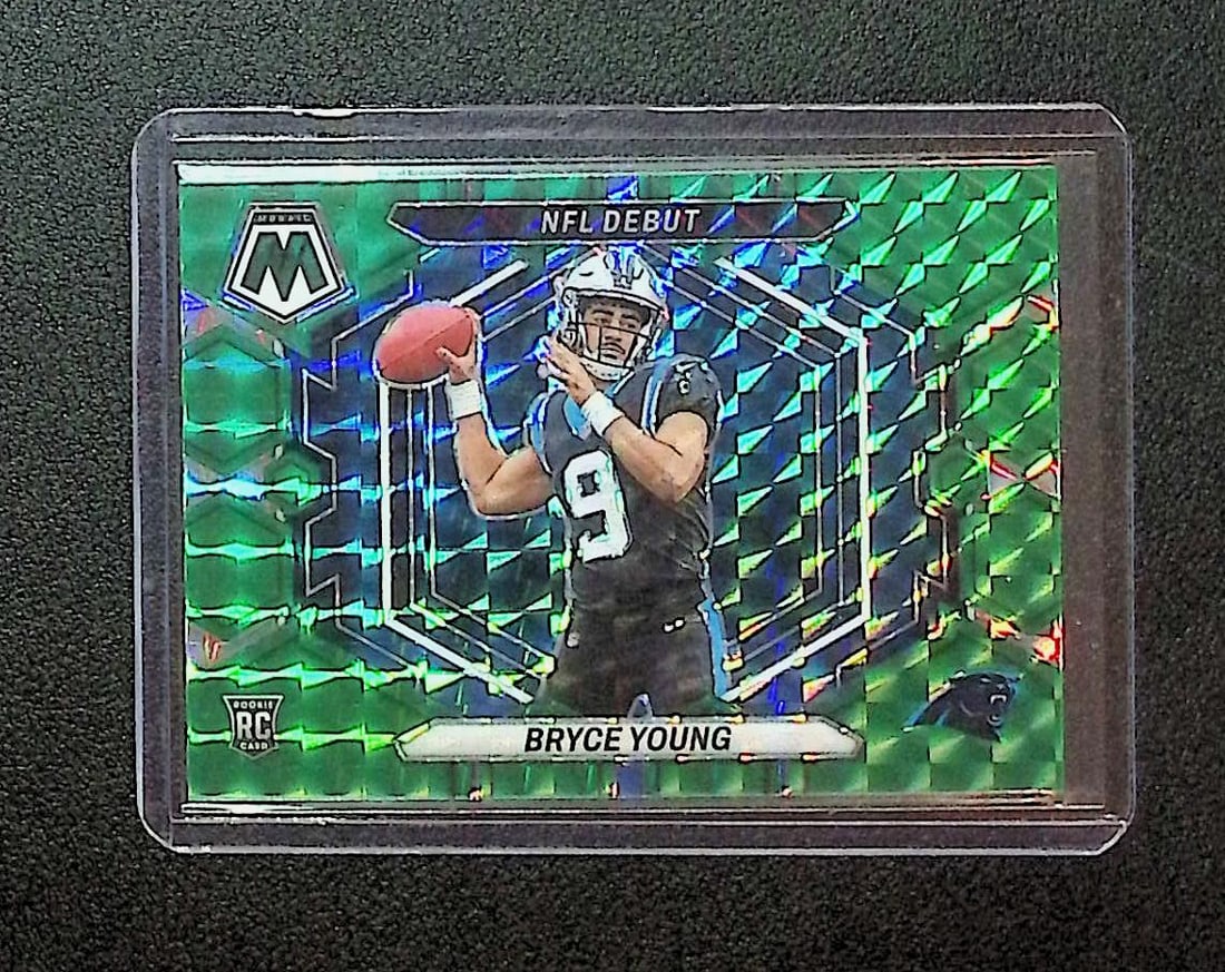 Bryce Young Rookie NFL Debut Green Mosaic Prizm 2023 Panini Mosaic #ND-2 (1 of 2)