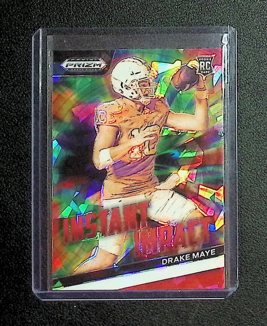 Drake Maye Rookie Instant Impact Red Ice Prizm Refractor 2024 Panini Prizm #II-DM: Panini Select, Prizm, Mosaic, Contenders, Zenith, Phoenix, Illusions, Absolute, Rookie NFL Sports Trading Cards, SP, SSP, Cards, Football Cards for Sale Near Me, Superbowl & Hall of Fame Player Cards,