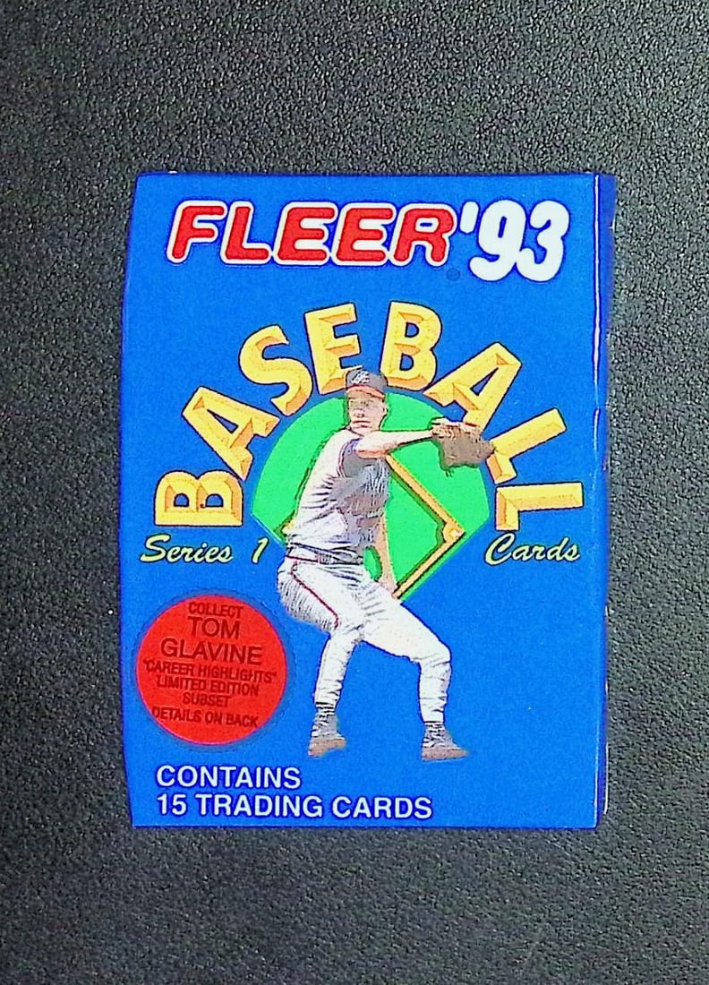 1993 Fleer Series 1 Baseball Vintage Baseball Card Retail Box Pack, MLB Trading Cards (1 of 1)