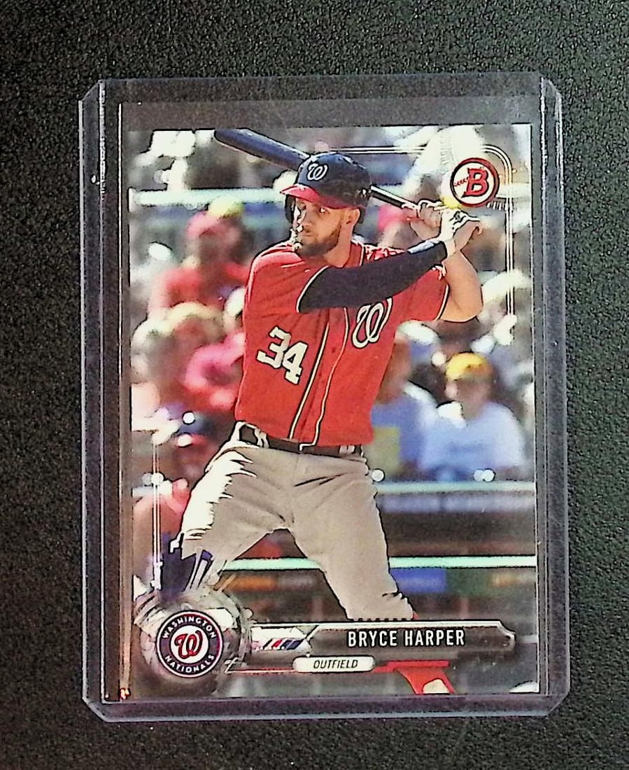 Bryce Harper 2017 Bowman #3: Topps Baseball MLB Trading & Sports Cards, Sports Cards for Sale Near Me, World Series & Hall of Fame Players Memorabilia, Refractors, X-Fractors, Numbered, SP, SSP, Valuable Auction Memorabilia Lots 