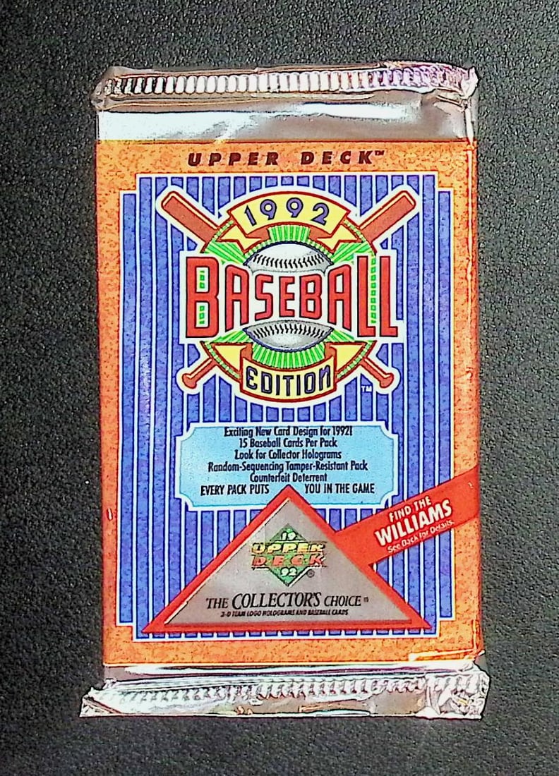 1992 Upper Deck Vintage Series 1 Baseball Card Retail box Wax Pack - MLB Sports Trading Card (1 of 1)