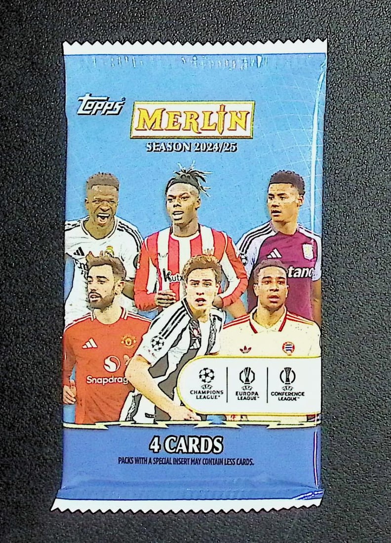 2024-25 Topps Merlin Soccer Factory Sealed Blaster Box Pack: Champion's, Europa, & Conference: Topps Soccer Merlin Champion's League, Europa League, & Conference League. Chrome, Refractor, X-Fractor, Soccer Rookie UEFA Sports Trading Cards, Silver, SP, SSP, Wave Prizms, Numbered Cards, Soccer s