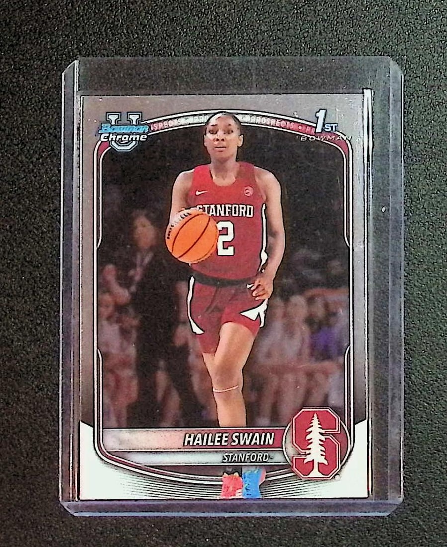 Hailee Swain Chrome 2025 Bowman Chrome #BCP-38: Topps Basketball NBA Trading & Sports Cards, Sports Cards for Sale Near Me, Chrome, Refractor, SP, SSP, Valuable Auction Memorabilia Lots Sold On Line, NBA Championship & Hall of Fame Player Cards