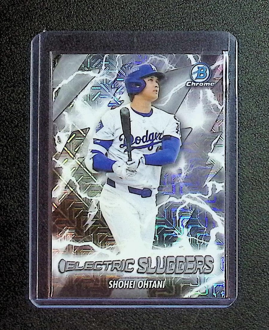 Shohei Ohtani Mojo Chrome Refractor Electric Sluggers 2026 Bowman Chrome #ES-18: Topps Baseball MLB Trading & Sports Cards, Sports Cards for Sale Near Me, World Series & Hall of Fame Players Memorabilia, Refractors, X-Fractors, Numbered, SP, SSP, Valuable Auction Memorabilia Lots 