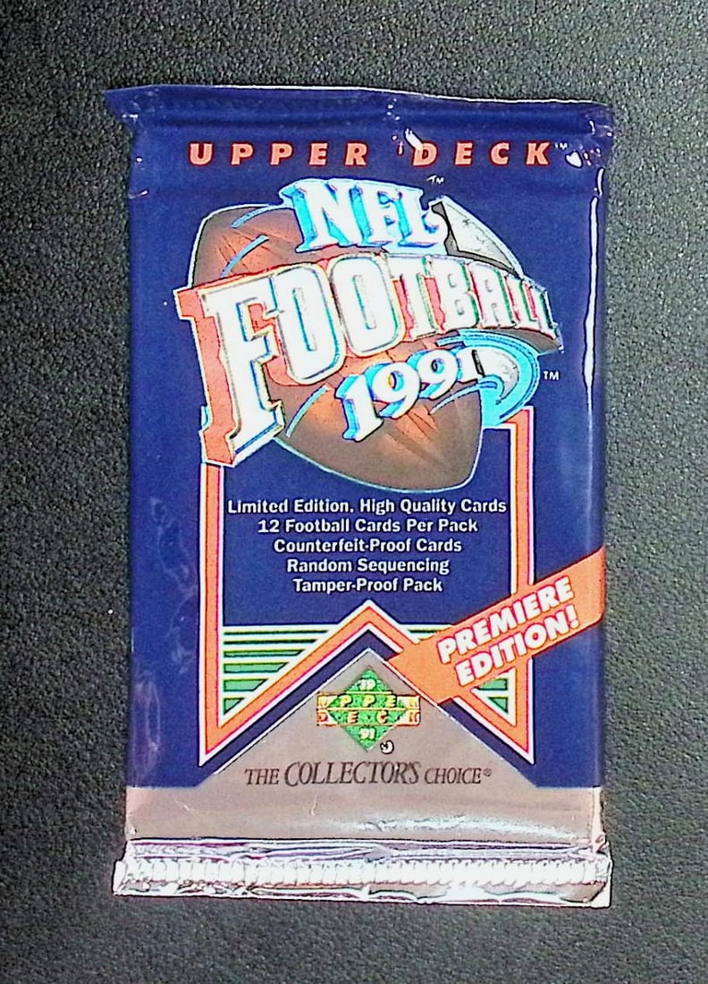 1991 Upper Deck Premier Edition Football Cards Retail Box Wax Pack, Sports Cards (1 of 1)