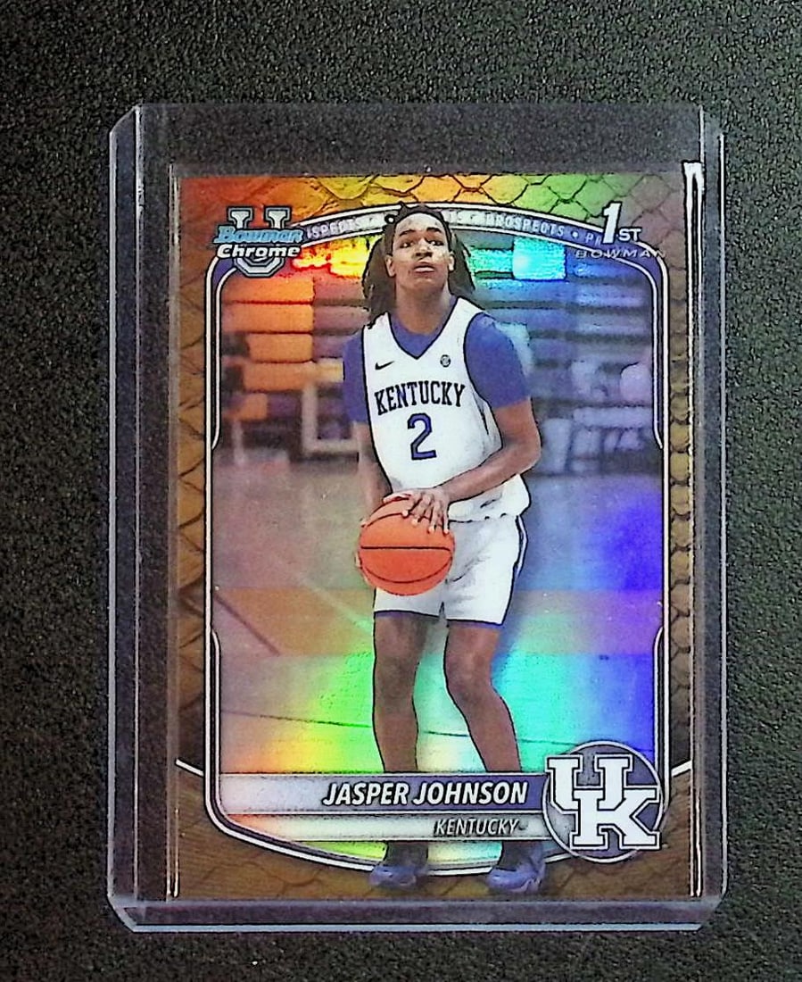 Jasper Johnson Reptilian Chrome Refractor 2025 Bowman Chrome #BCP-6: Topps Basketball NBA Trading & Sports Cards, Sports Cards for Sale Near Me, Chrome, Refractor, SP, SSP, Valuable Auction Memorabilia Lots Sold On Line, NBA Championship & Hall of Fame Player Cards