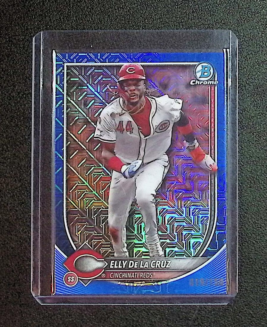 Elly de La Cruz /150 Blue Mojo Chrome Refractor 2025 Bowman Chrome #89 (1 of 2)