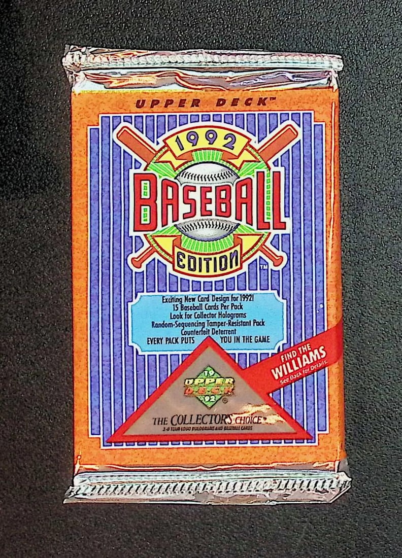 1992 Upper Deck Vintage Series 1 Baseball Card Retail box Wax Pack - MLB Sports Trading Card (1 of 1)