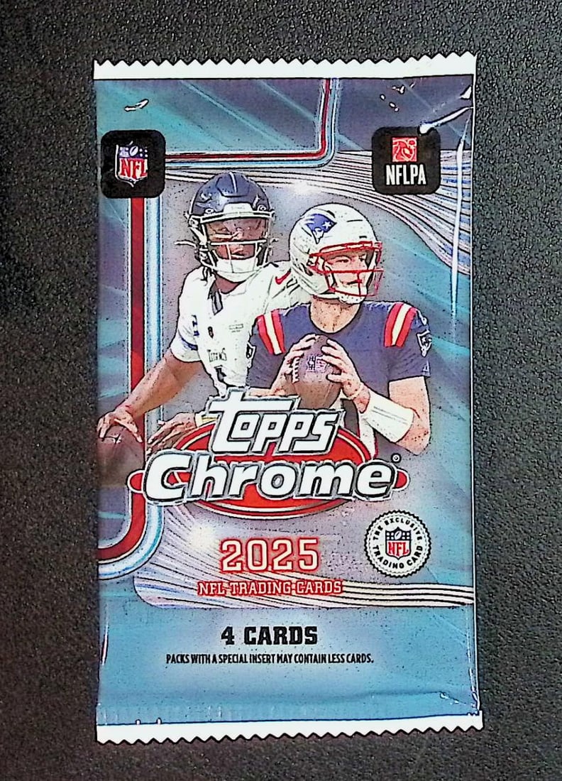 2025 Topps Chrome Football Blaster Box Pack: Topps Football NFL Trading & Sports Cards, Refractors, Prism Refractors, X-Fractors, Sports Cards for Sale Near Me, Super Bowl & Hall of Fame Players, Autographs, SP, SSP, Valuable Auction Memorabilia
