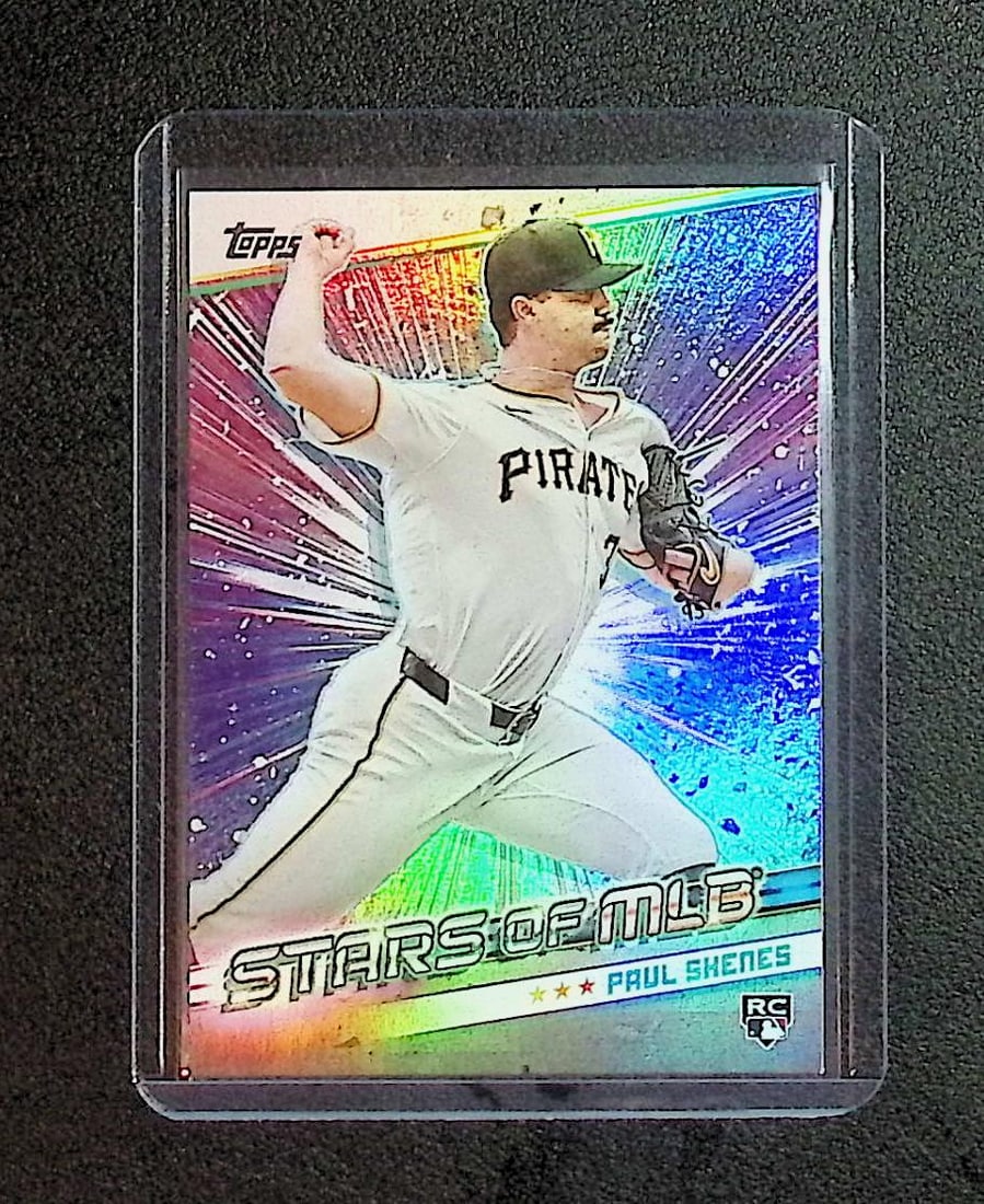 Paul Skenes Rookie Card Stars of MLB Refractor 2024 Topps #SMLB-64: Topps Baseball MLB Trading & Sports Cards, Sports Cards for Sale Near Me, World Series & Hall of Fame Players Memorabilia, Refractors, X-Fractors, Numbered, SP, SSP, Valuable Auction Memorabilia Lots 