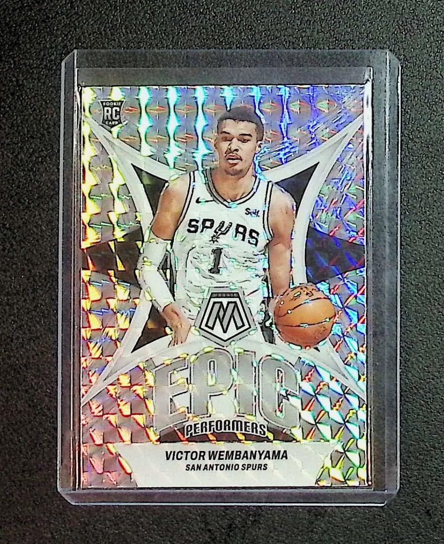 Victor Wembanyama Rookie Silver Mosaic Prizm Epic Performers 2024 Panini Mosaic #12 (1 of 2)
