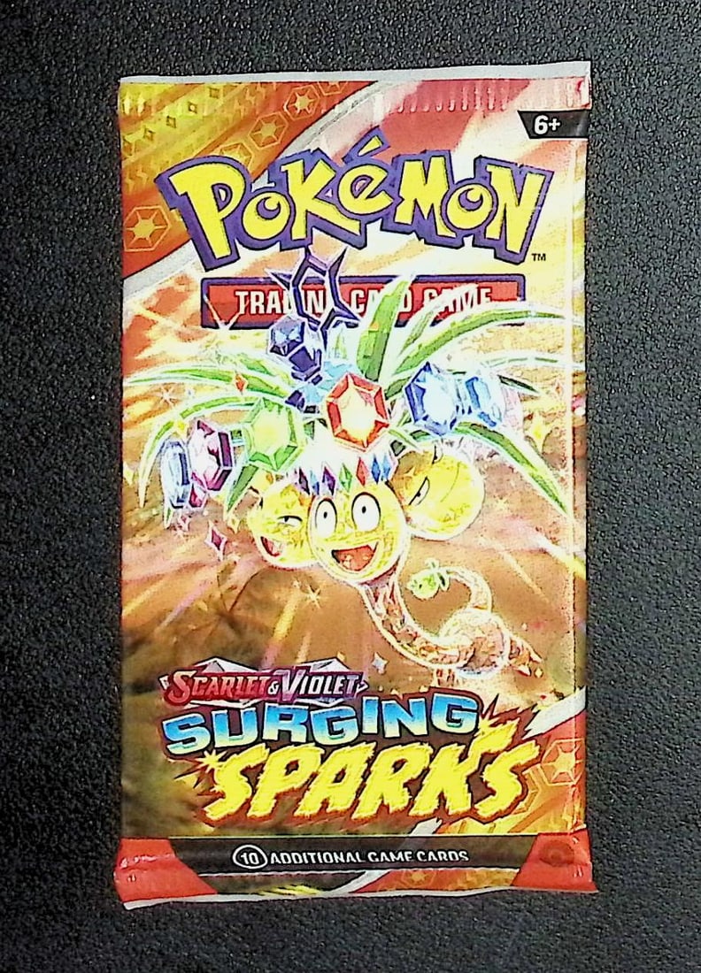 Pokemon Scarlet & Violet Surging Sparks 10 Card TCG Booster Pack, Charizard, Pikachu, Holo: Pokemon Trading Card Game Cards, Charizard, Pikachu, Mewto, EX, Referse Holo, Holo Rare Cards, Secret Rare Cards, Full Art Cards, Evee, 3 Stars Ultra Rare Cards, Double Rare, Illustration Rare, Specia