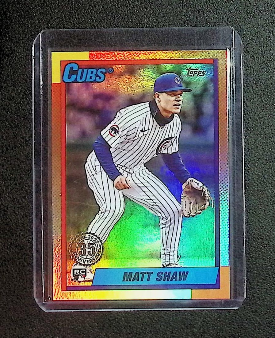 Matt Shaw Rookie Foil 35th Aniversary 2025 Topps #U90-35: Topps Baseball MLB Trading & Sports Cards, Sports Cards for Sale Near Me, World Series & Hall of Fame Players Memorabilia, Refractors, X-Fractors, Numbered, SP, SSP, Valuable Auction Memorabilia Lots 