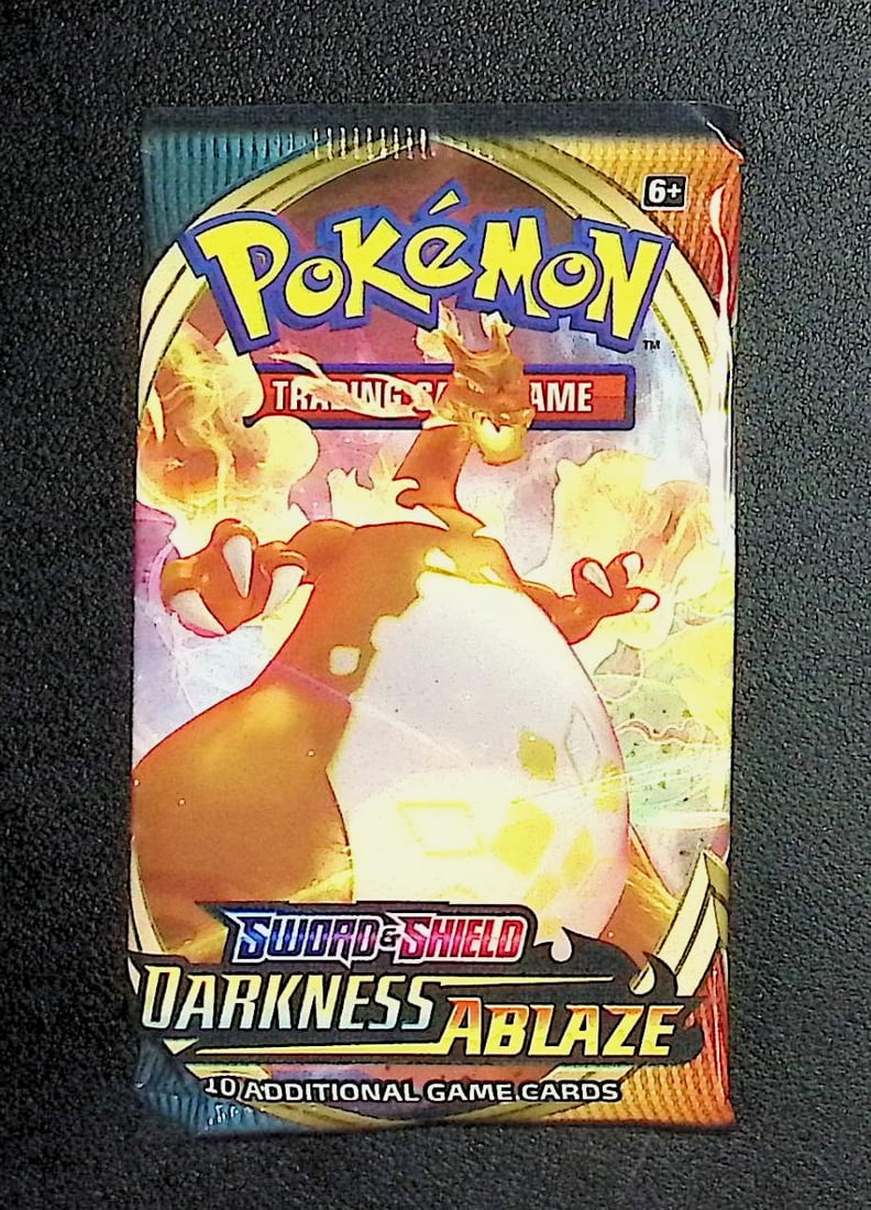 Pokemon Sword and Shield Darkness Ablaze 10 Card Booster Pack, Charizard, Pikachu, Holo Rare Cards (1 of 1)
