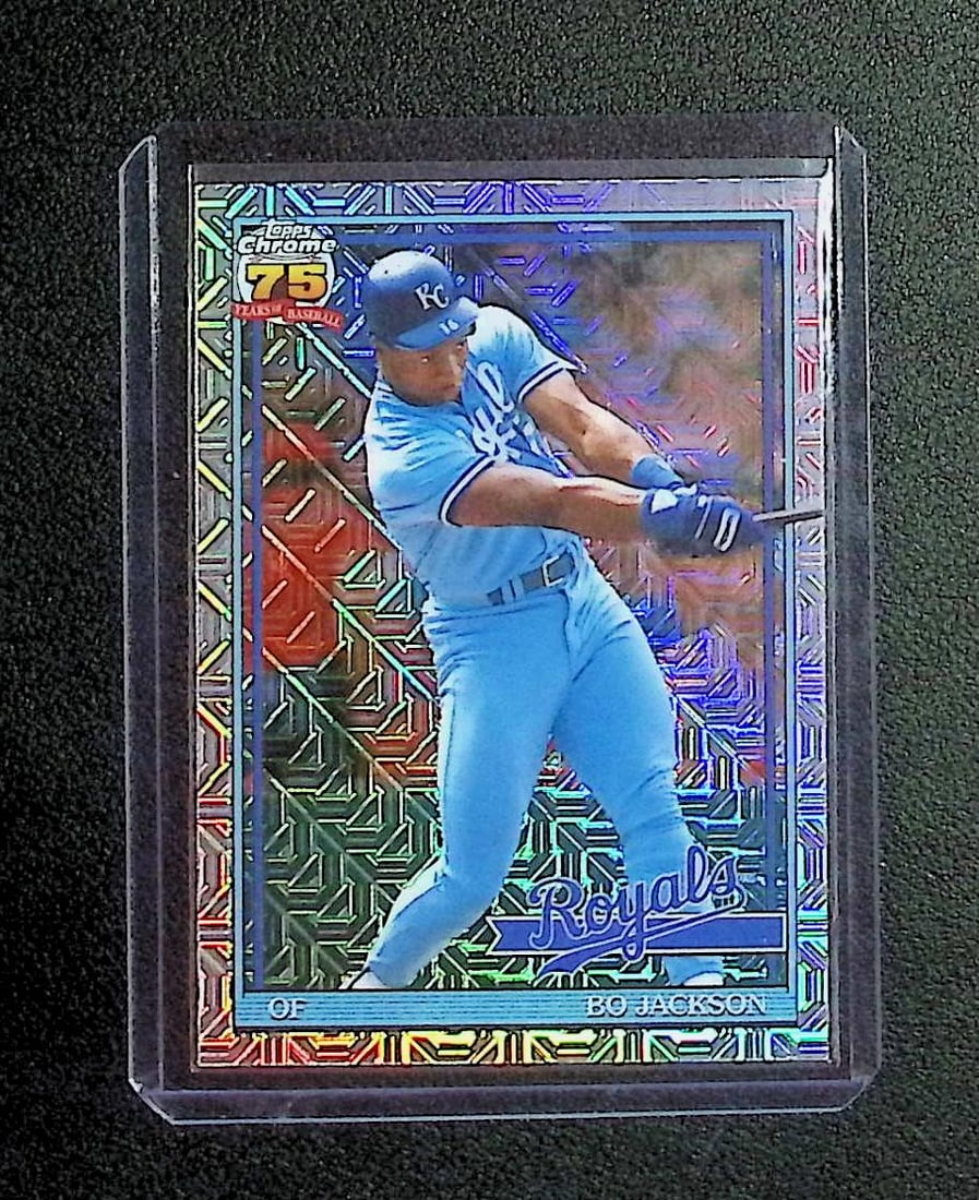 Bo Jackson Mojo Chrome Refractor 2026 Topps Chrome #91C-5: Topps Baseball MLB Trading & Sports Cards, Sports Cards for Sale Near Me, World Series & Hall of Fame Players Memorabilia, Refractors, X-Fractors, Numbered, SP, SSP, Valuable Auction Memorabilia Lots 