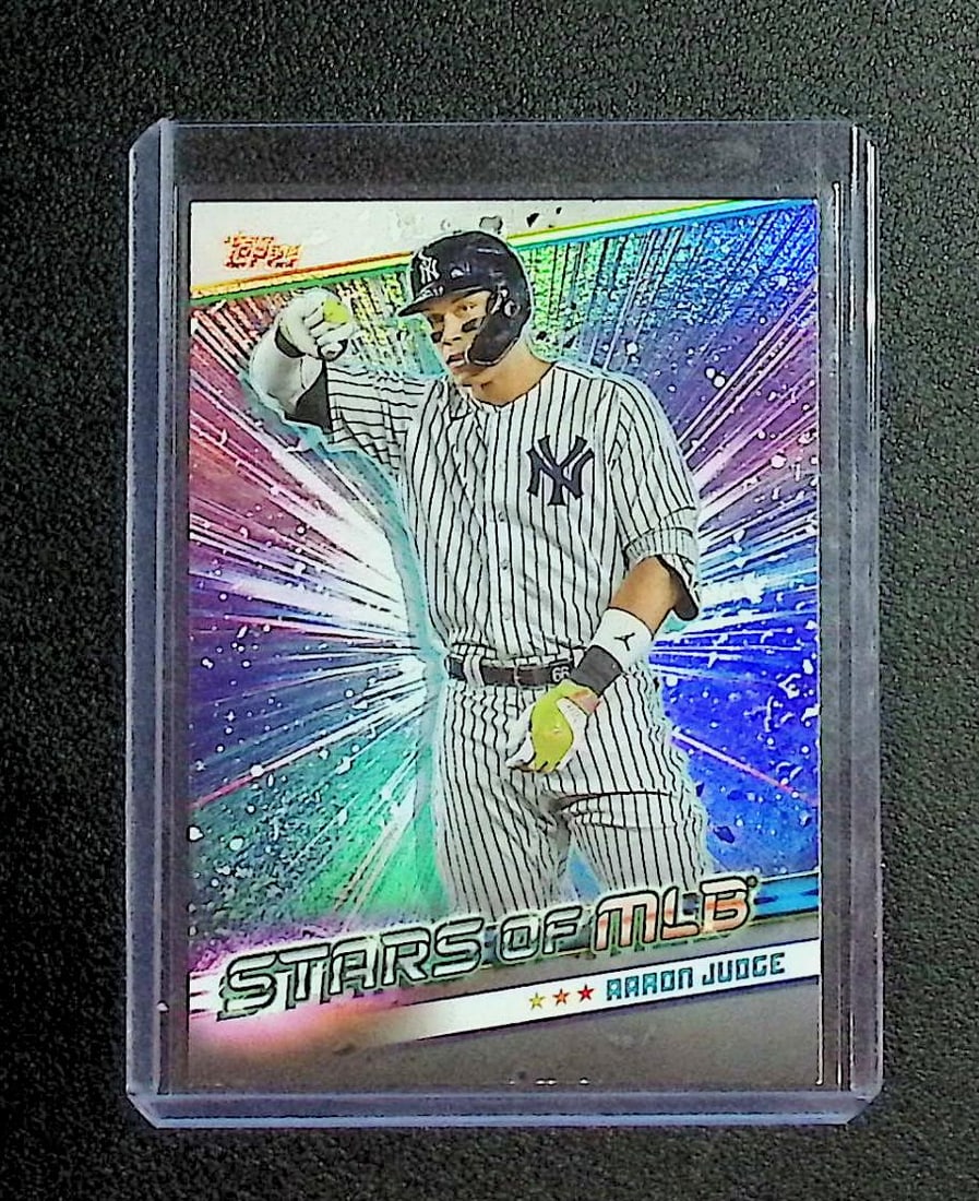 Aaron Judge Stars of MLB 2024 Topps #SMLB-13: Topps Baseball MLB Trading & Sports Cards, Sports Cards for Sale Near Me, World Series & Hall of Fame Players Memorabilia, Refractors, X-Fractors, Numbered, SP, SSP, Valuable Auction Memorabilia Lots 
